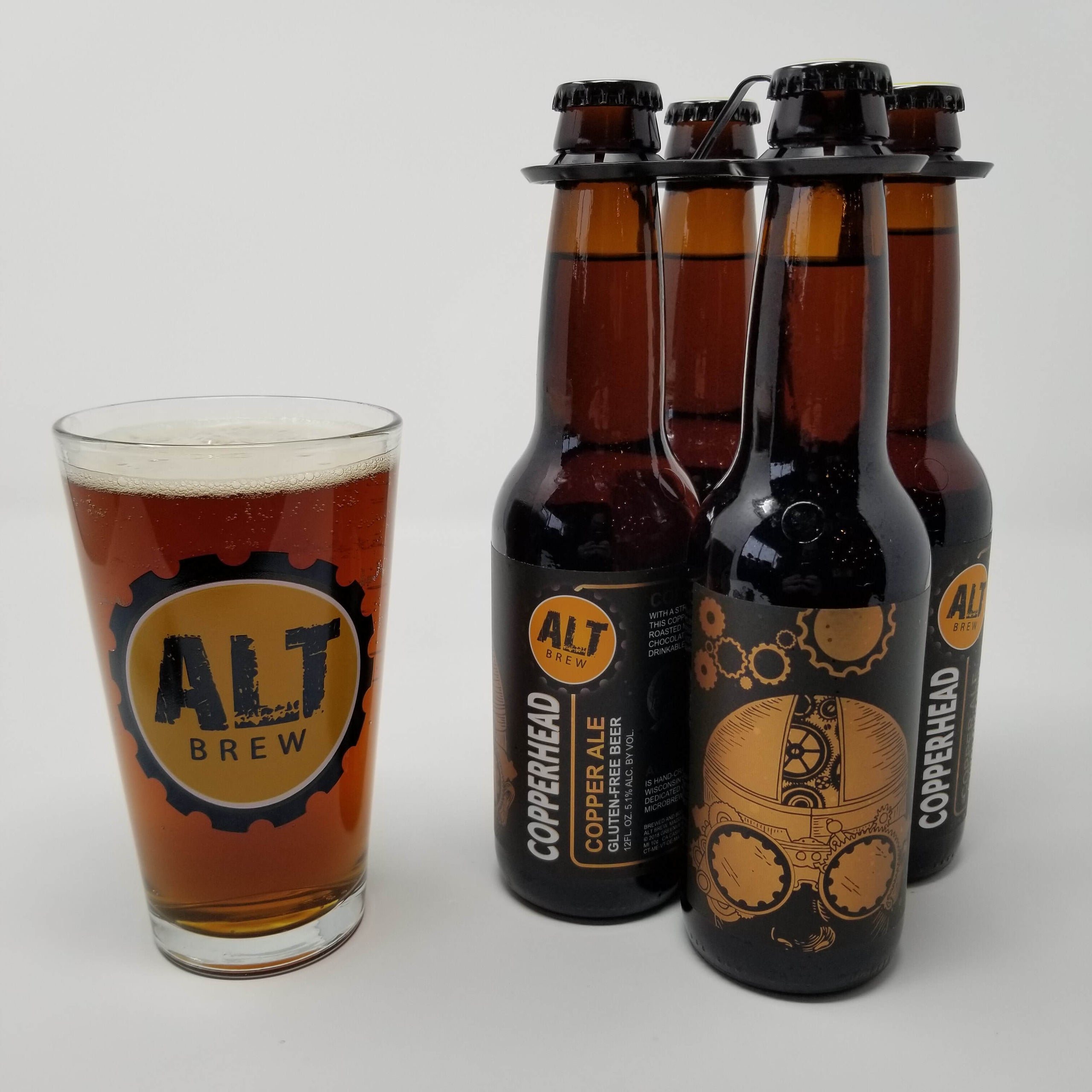 Copperhead Copper Ale 12oz 4Pack ALT Brew Gluten Free Craft Beer